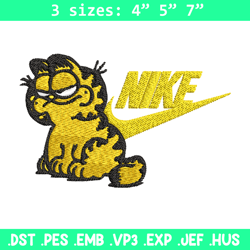 garfield nike embroidery design, cartoon embroidery, nike design, embroidery file, cartoon shirt, instant download.