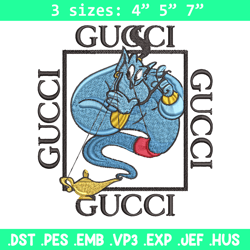 genie gucci embroidery design, genie gucci  embroidery, cartoon design, embroidery file, gucci logo, instant download.