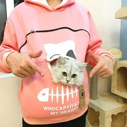 cat lover hoodie cuddle pouch pro