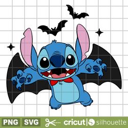 halloween stitch bat svg, halloween svg, bat svg, dracula svg, scary halloween svg, disney lilo and stitch svg, kids svg