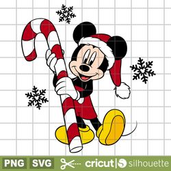 christmas mickey mouse svg,candy cane svg, cricut svg, cricut cutting files, christmas svg, disney svg, snowflakes svg