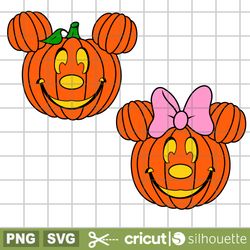mickey and minnie pumpkin heads svg, cricut svg, cricut cutting files, halloween svg, pumpkins svg, disney halloween svg