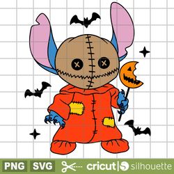 trick or treat stitch svg, cricut svg, cricut cutting files, halloween svg, flying bats svg, disney halloween svg