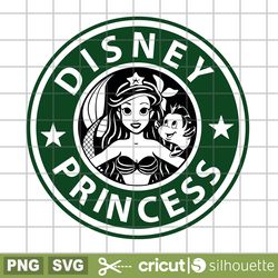 ariel princess svg, the little mermaid svg, coffee svg, disneyland, disney princess svg, starbucks coffee svg