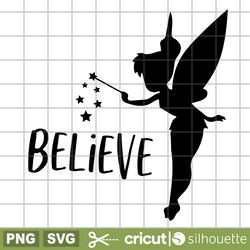 believe tinkerbell svg, tinkerbell silhouette, tinkerbell flying svg, tinkerbell fairy wings svg, tinkerbell svg, fairy