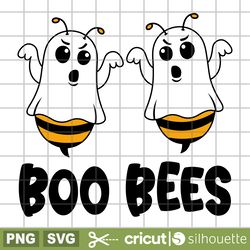 boo bees svg, ghost bee svg, boo svg, halloween svg, cricut, silhouette cut file, bees svg, ghost svg