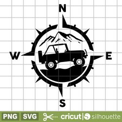 compass jeep svg, offroad svg, outdoors svg, outdoor life svg, jeep svg, cricut svg, silhouette cut file