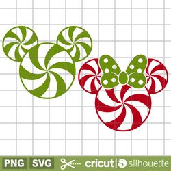 mickey and minnie peppermint candy svg, mickey and minnie mouse svg, christmas svg, merry christmas svg, cricut svg