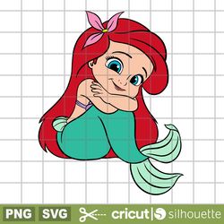 baby ariel svg, little mermaid svg, disney svg, little mermaid ariel svg, princess ariel svg, disney princess svg