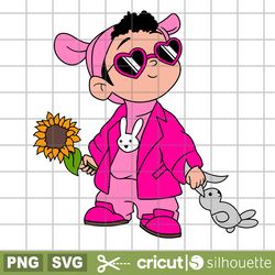 baby benito sunflower svg, sunflower svg, baby bad bunny svg, happy easter svg, bad bunny svg, baby benito svg