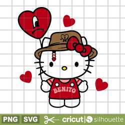 valentine benito kitty svg, hello kitty svg, valentines day svg, bad bunny svg, kawaii kitty svg, heart svg, love svg