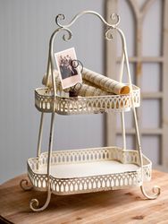 two-tier chantilly tray