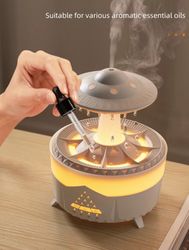 rain drop air humidifier essential oil diffuser 350ml 7 colors led lamp ultrasonic remote control usb rain cloud aroma d