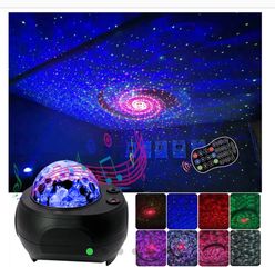 led laser colorful starry sky ocean projector night light remote control ocean wave projection lamp with bluetooth music