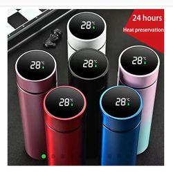 500ml digital thermos bottle smart cup with temperature display 304 stainless steel vacuum insulated intelligent coffee