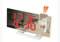 led digital alarm clock projection clock projector ceiling clock with time temperature display backlight snooze clock