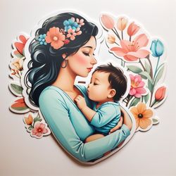 stickers, baby sticker, mom & baby, cute stickers