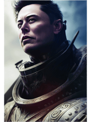 elon musk warrior with armor