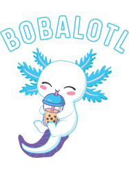 bobalotl axolotl boba tea bubble milk kawaii