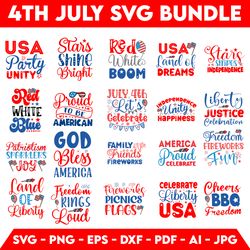 4th of july svg bundle july 4th svg fourth of july svg america svg usa flag svg patriotic independence day shirt cut fil