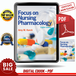 test bank for focus on nursing pharmacology 8th by amy m. karch rn ms - instant download, etextbook, digital books pdf