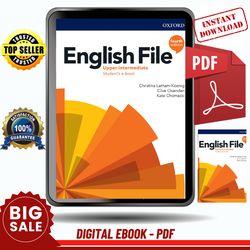 english file 4th: upper intermediate: student's book by oxford editor, lionel fontagne - instant download, etextbook,