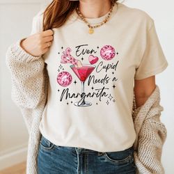 valentines shirt, even cupid need a margarita t-shirt, trendy valentine disco ball shirt