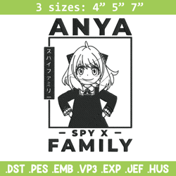 anya poster embroidery design, spy x family embroidery, embroidery file, anime embroidery, anime shirt, digital download