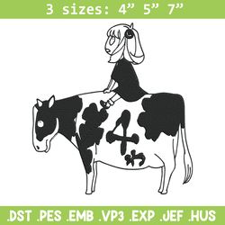 anya riding a cow embroidery design, spy x family embroidery, embroidery file, anime embroidery, digital download