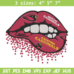 arizona cardinals dripping lips embroidery design, arizona cardinals embroidery, nfl embroidery, logo sport embroidery.