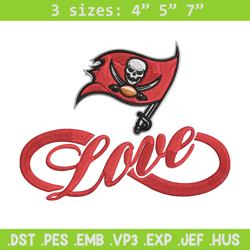 tampa bay buccaneers love embroidery design, tampa bay buccaneers embroidery, nfl embroidery, logo sport embroidery.
