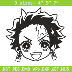 tanjiro chibi embroidery design,demon slayer embroidery,embroidery file,anime embroidery,anime shirt, digital download