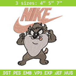 tasmanian devil nike embroidery design, cartoon embroidery, nike design, embroidery file, instant download.