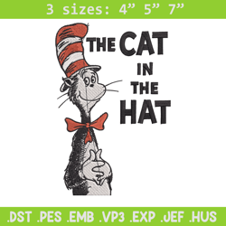 the cat in the hat embroidery design, dr seuss embroidery, embroidery design, embroidery file, digital download.