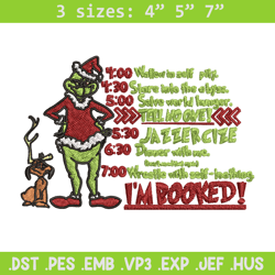 the grinch embroidery design, grinch christmas embroidery, grinch design, embroidery file, logo shirt, instant download.
