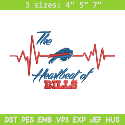 the heartbeat of buffalo bills embroidery design, bills embroidery, nfl embroidery, sport embroidery, embroidery design.