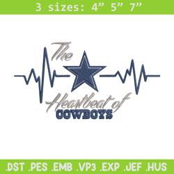 the heartbeat of dallas cowboys embroidery design, dallas cowboys embroidery, nfl embroidery, logo sport embroidery.