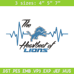 the heartbeat of detroit lions embroidery design, lions embroidery, nfl embroidery, sport embroidery, embroidery design.