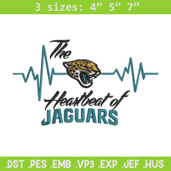 the heartbeat of jacksonville jaguars embroidery design, jaguars embroidery, nfl embroidery, logo sport embroidery.