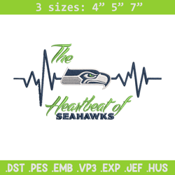 the heartbeat of seattle seahawks embroidery design, seattle seahawks embroidery, nfl embroidery, sport embroidery.