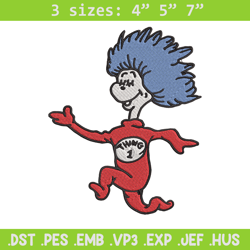 thing 1 embroidery design, dr seuss embroidery, embroidery file, logo shirt, embroidery design, digital download