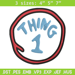 thing 1 logo embroidery design, embroidery file, logo embroidery, logo shirt, embroidery design, digital download.
