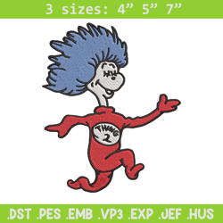 thing 2 embroidery design, dr seuss embroidery, embroidery file, logo shirt, embroidery design, digital download