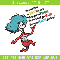 thing one dr seuss embroidery design, dr seuss embroidery, embroidery file, embroidery design, digital download.