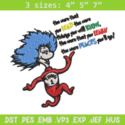 thing one embroidery design, dr seuss embroidery, embroidery file, logo shirt, embroidery design, digital download.