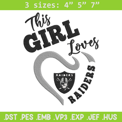 this girl loves las vegas raiders embroidery design, raiders embroidery, nfl embroidery, logo sport embroidery.