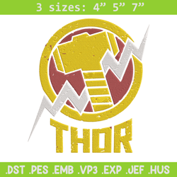thor logo embroidery design, marvel embroidery, embroidery file, anime embroidery, anime shirt, digital download