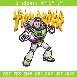 thrasher buzz lightyear embroidery design, buzz lightyear embroidery, cartoon design, embroidery file, instant download.