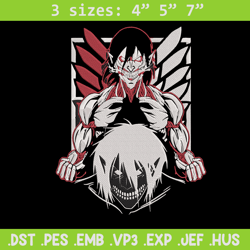 titan eren embroidery design, aot embroidery,embroidery file, anime embroidery, anime shirt, digital download