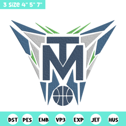 timberwolves basketball embroidery design, nba embroidery, sport embroidery, embroidery design, logo sport embroidery